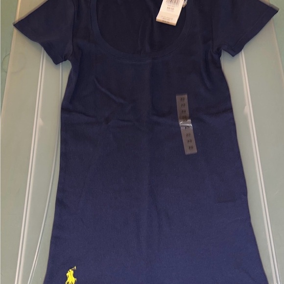Ralph Lauren Tops - Ralph Lauren Polo Navy Tee with Yellow Accents
